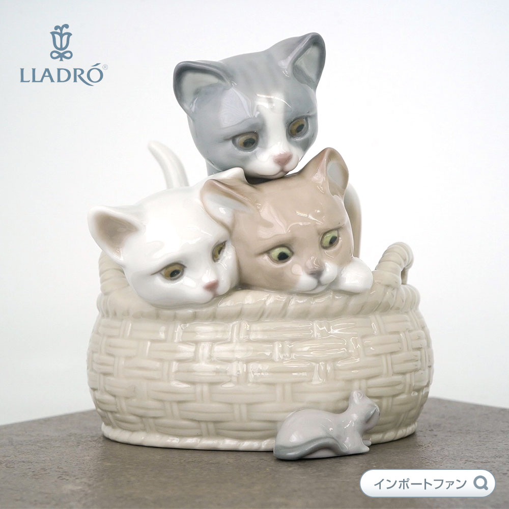 楽天市場】リヤドロ にらみ合い 猫 ネコ 蛙 カエル 01001442 LLADRO