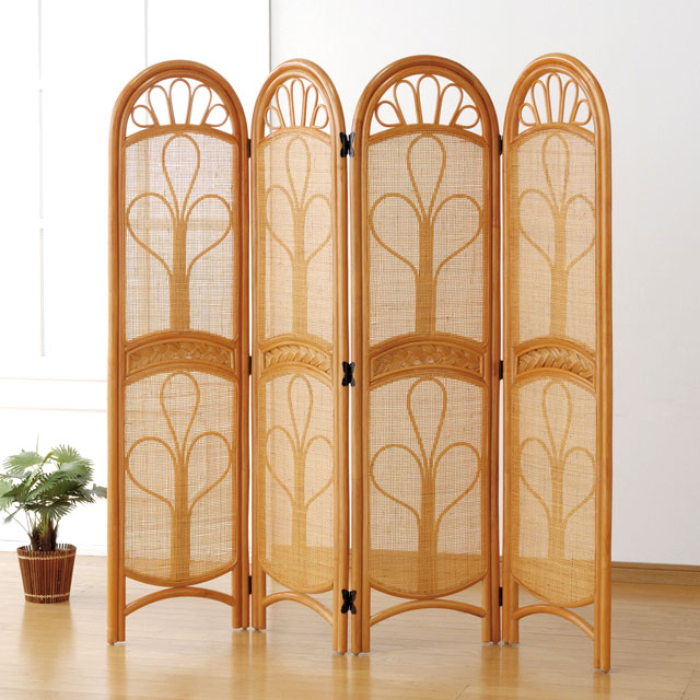 楽天市場】天然籐スクリーン 3連 パーテーション 衝立 目隠し 間仕切り