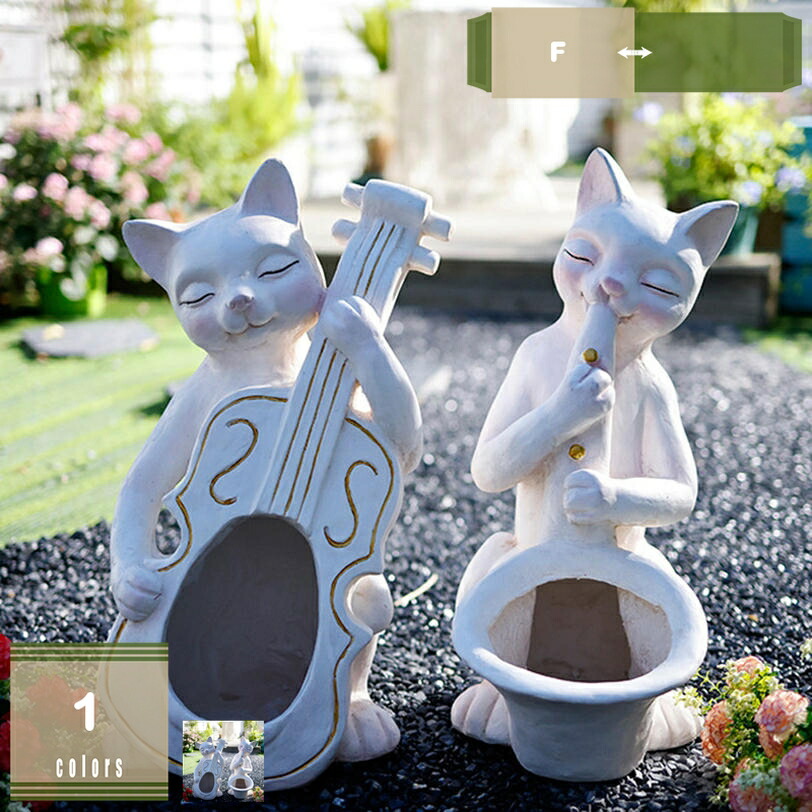 楽天市場】cat ガーデン 庭 猫の置物 ガーデンオブジェ オーナメント