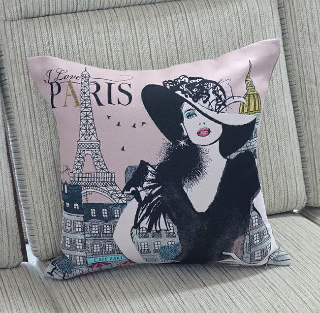 楽天市場】クッションカバー オードリーヘップバーン 猫 紫系