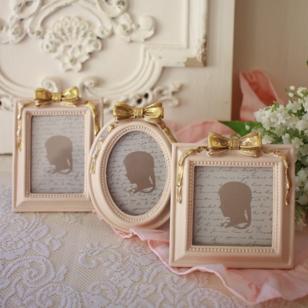 楽天市場】フレンチリボン フォトフレーム オーバルアンティーク