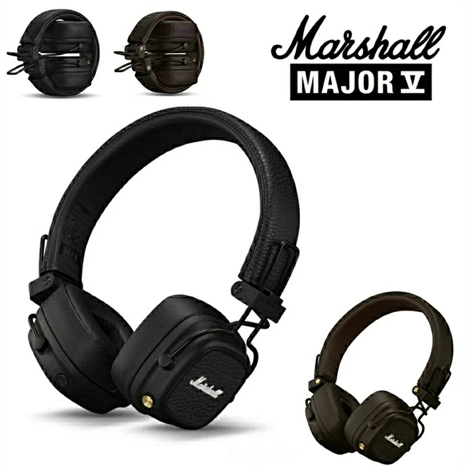 楽天市場】Marshall MAJOR V BLACK［MAJOR 5 BK］ブラック ワイヤレス