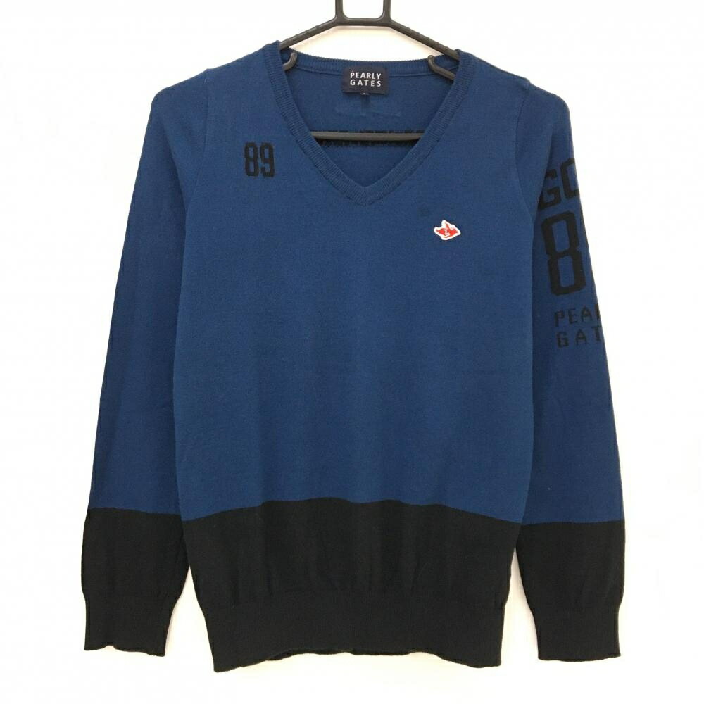 楽天市場】【美品】パーリーゲイツ セーター ネイビー×ダークグリーン