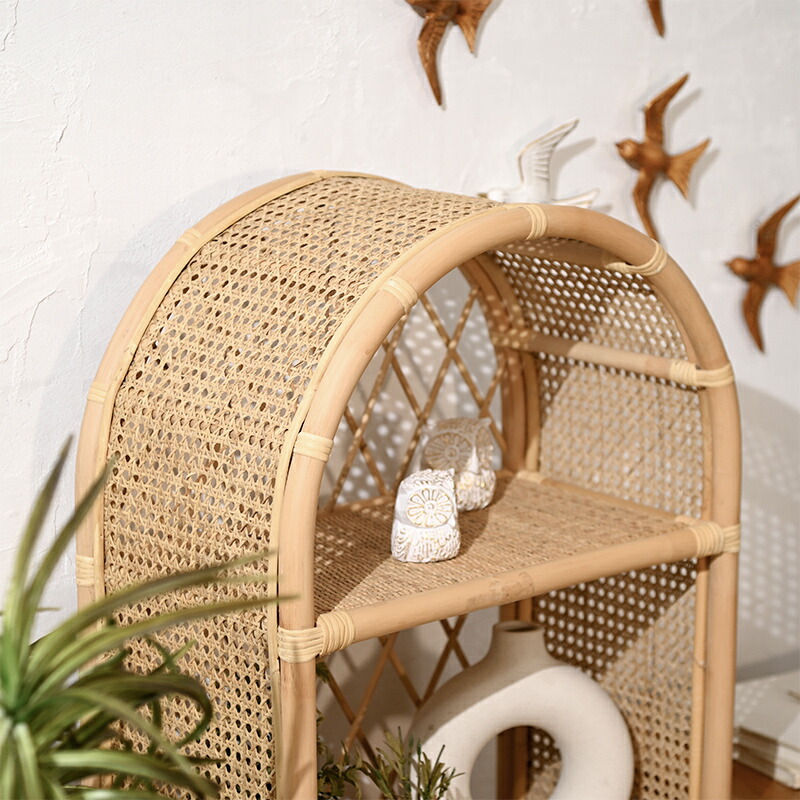 ≪SS≫19999→17999円!!アジアン家具 ラタン チェスト オープンラック