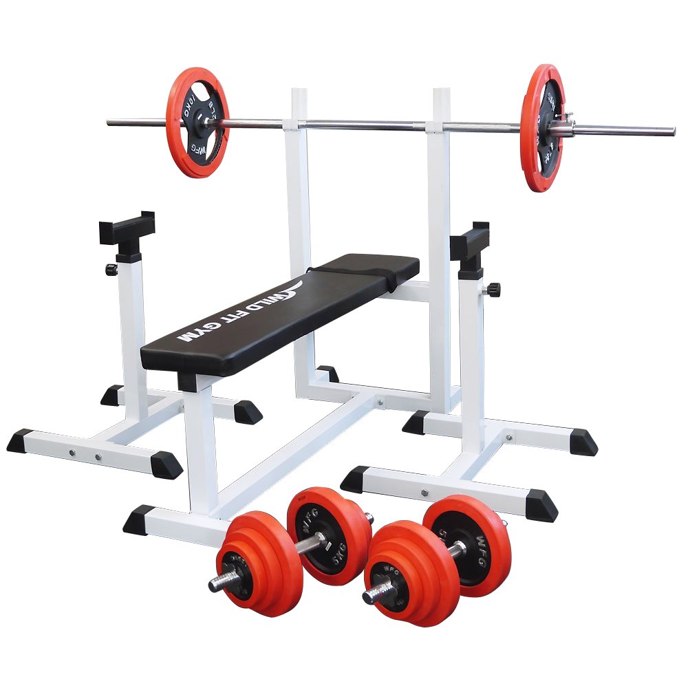 楽天市場】トレーニングジムセット 赤ラバー 100kg送料無料 筋トレ