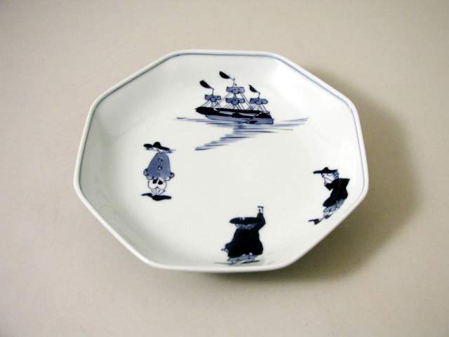楽天市場】【有田焼】【青花】【しん窯】異人づくし5寸深丼 【ギフト