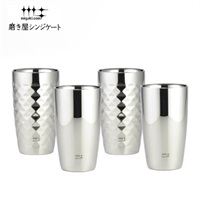 磨き屋シンジケート 二重ビアタンブラー＆ダイヤモンドカット4個セット