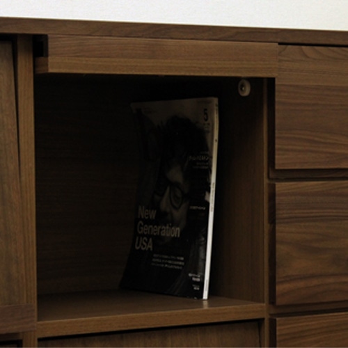 レッチェ 180マガジンレコードラック (4列＋引き出し4杯) (樹種