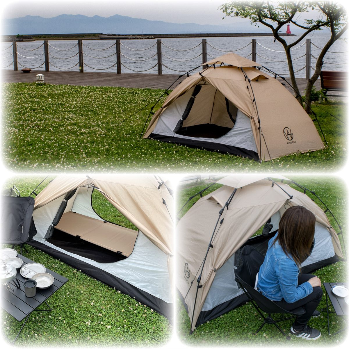 ワンタッチテント ソロテント ドームテント ソロキャンプ 1〜2人用