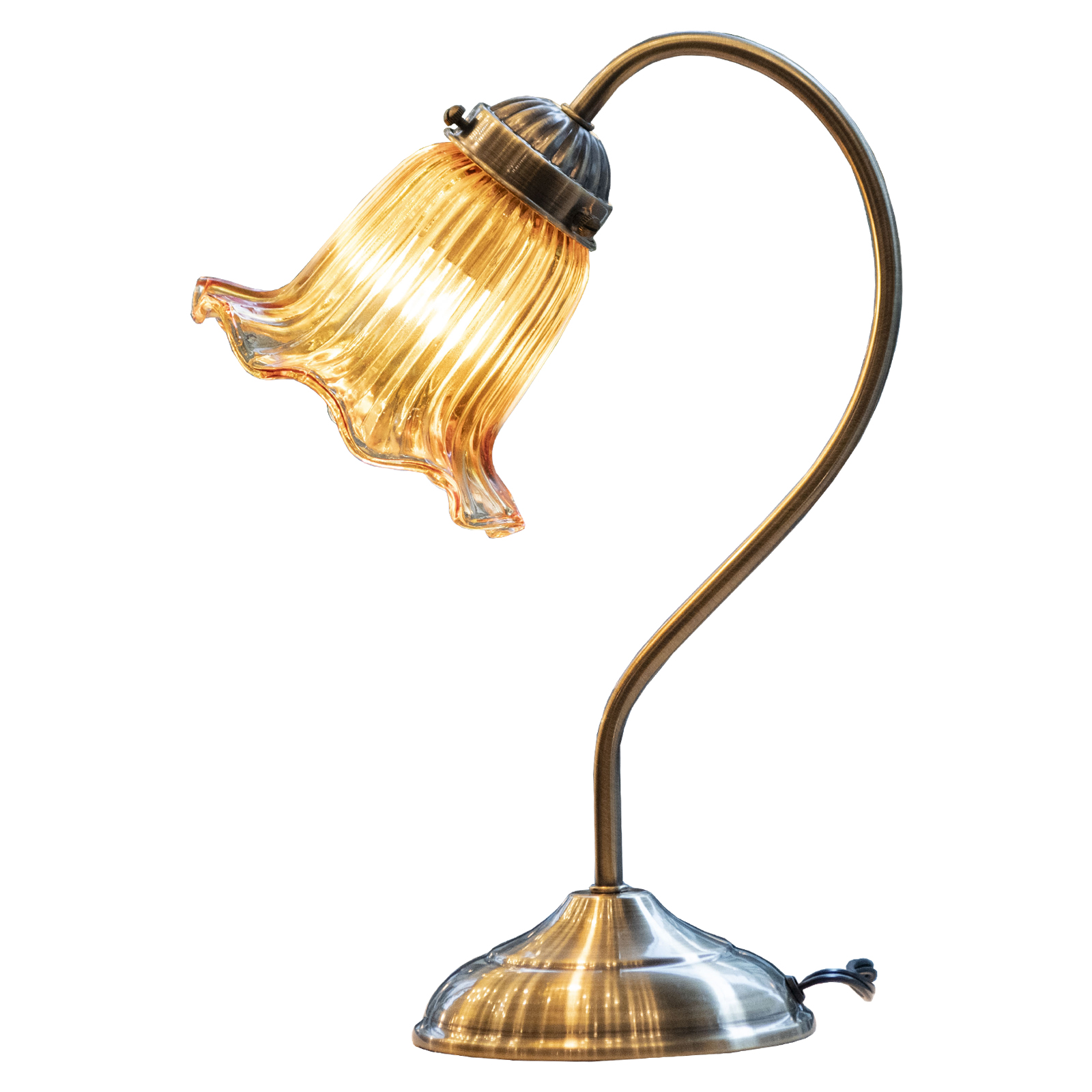 テーブルランプ おしゃれ 北欧 ガラス アンティーク調 タッチセンサー