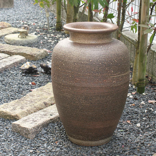 ポイント10倍]信楽焼 大きな 花瓶 窯肌 松皮 20号 おしゃれ 大壺 つぼ