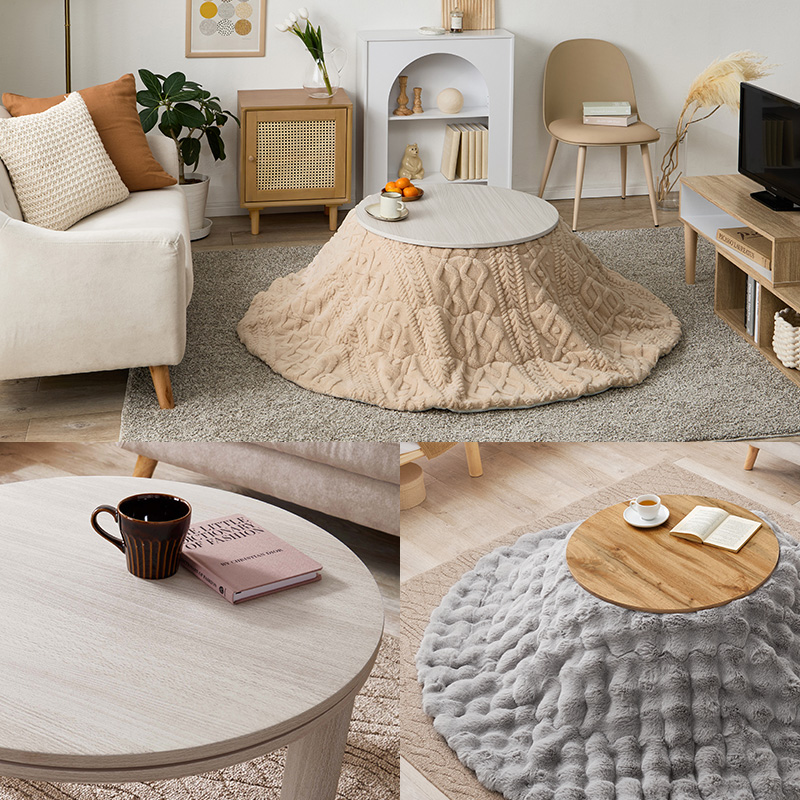 カジュアルコタツ モネ68 折りたたみ式 円形 68cm円を激安で販売する