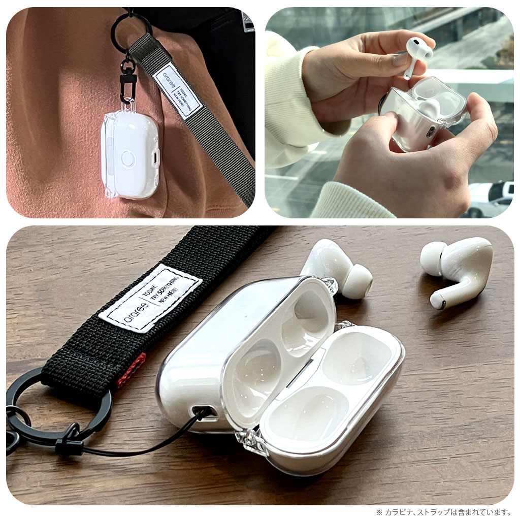 araree AirPods Pro 2 ハードクリアケース Nu:kin 透明 [ for Air Pods