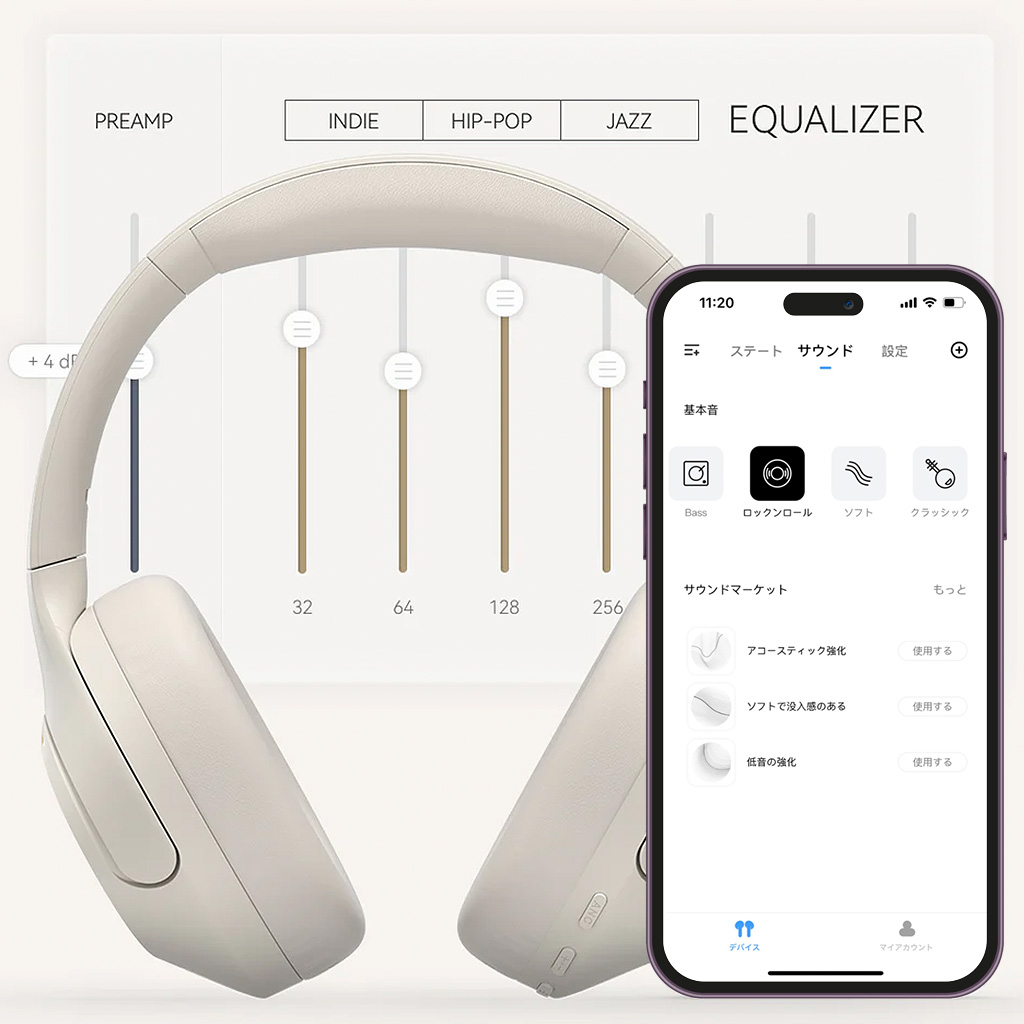 Haylou ワイヤレスヘッドホン S35 ANC ハイレゾ対応 ノイズキャンセ