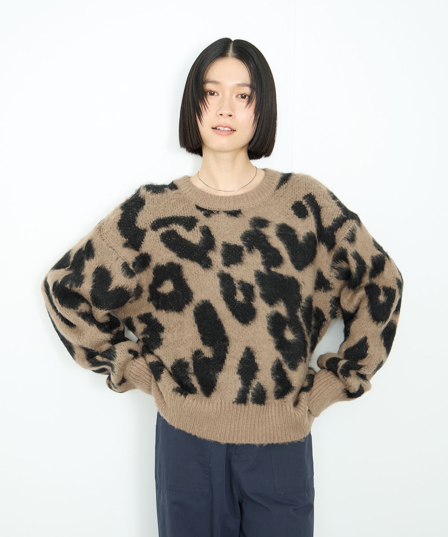 Idnes イドネス ニット セーター レディース 長袖 ふわふわ ゆったり