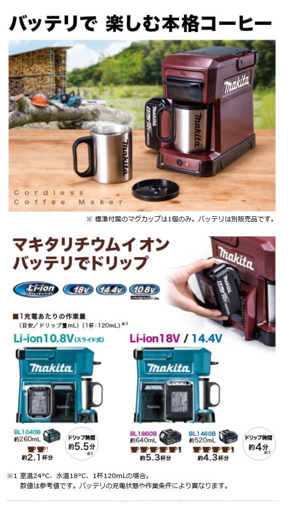 マキタ（makita） 【正規店】マキタ 充電式コーヒーメーカー CM501DZ