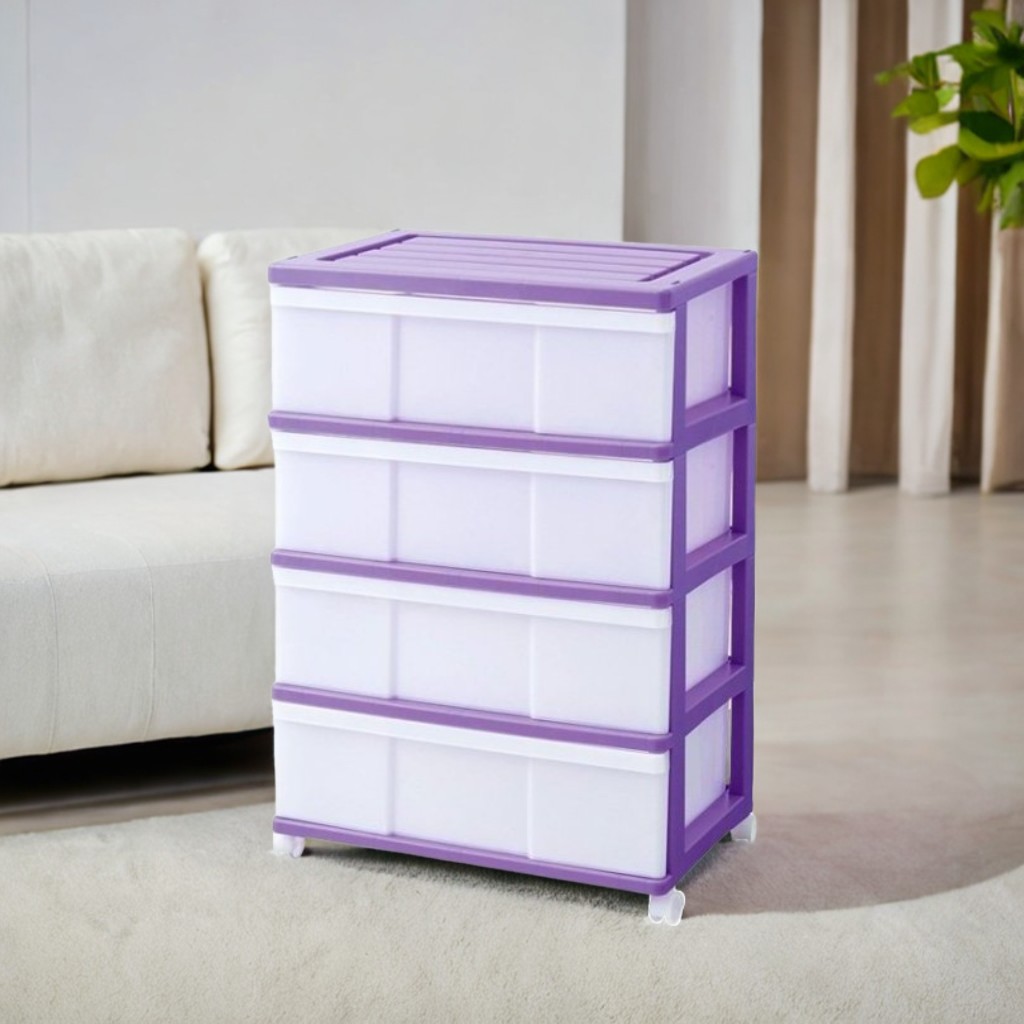 衣装ケース 収納ケース 引き出し プラスチック ワイド チェスト 4段