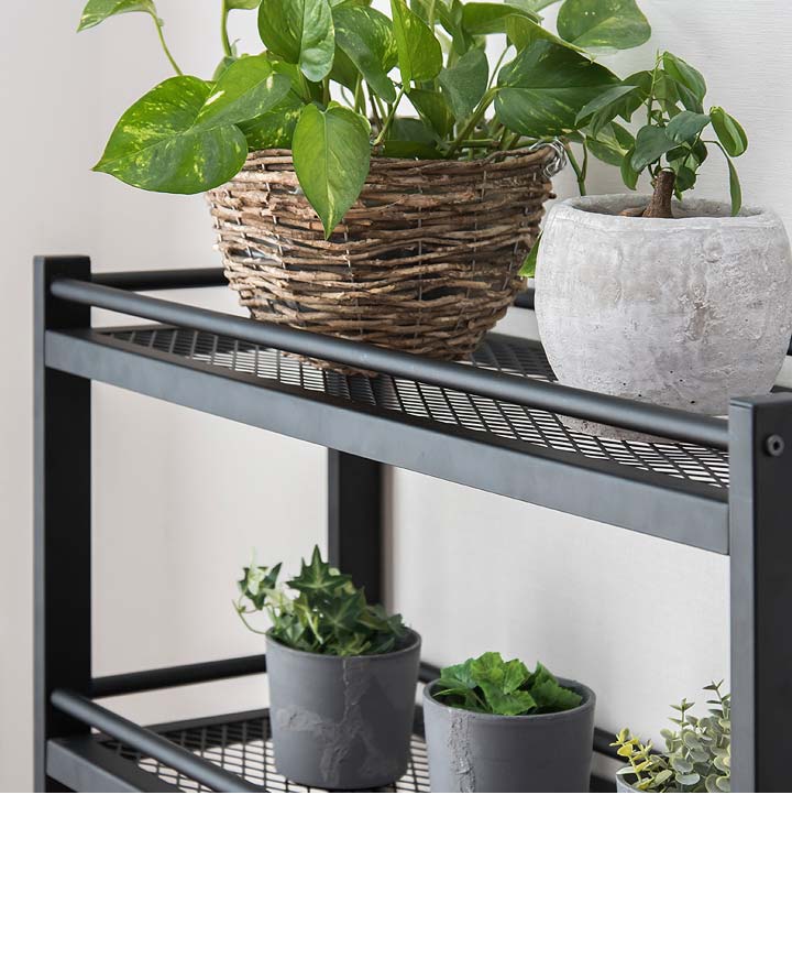 1年保証 プランターラック ガーデンラック アイアン 3段 79×30×71.5cm