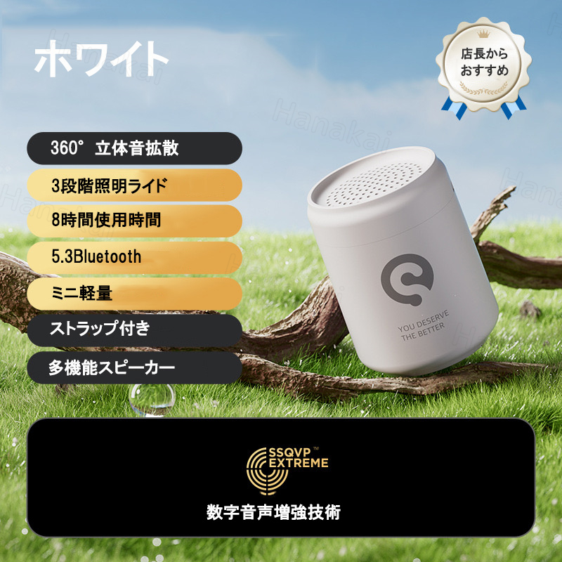 2025最新 Bluetooth5.3スピーカー超ミニスピーカー 高音質重低音