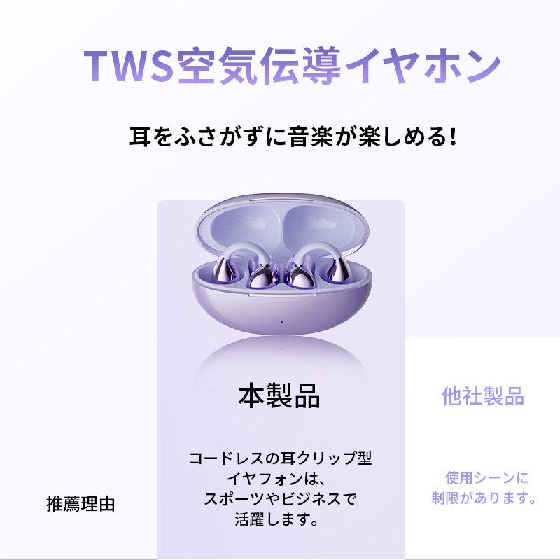明誠 2026年新発 空気伝導イヤホン Bluetooth5.4 完全ワイヤレス