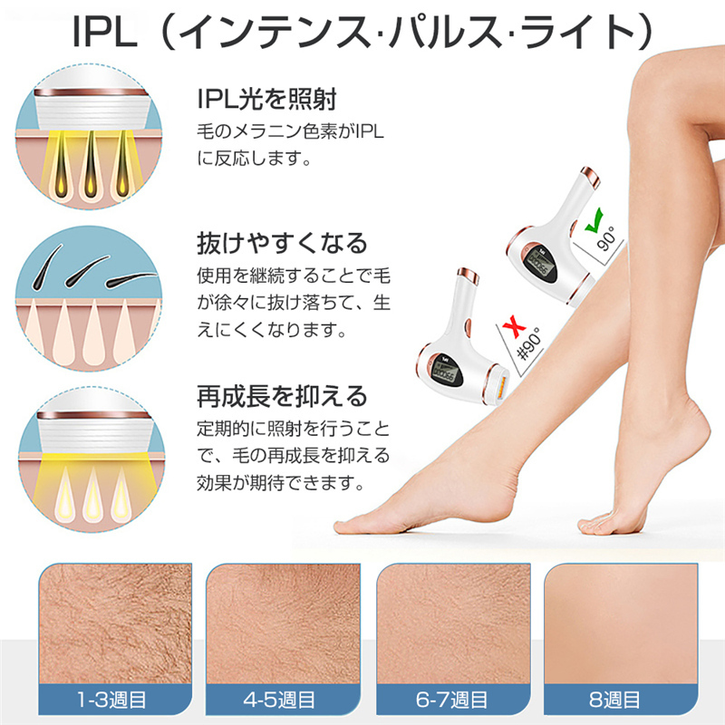 明誠 脱毛器 永久脱毛 IPL 痛くない光脱毛器 フラッシュ式 家庭用 VIO