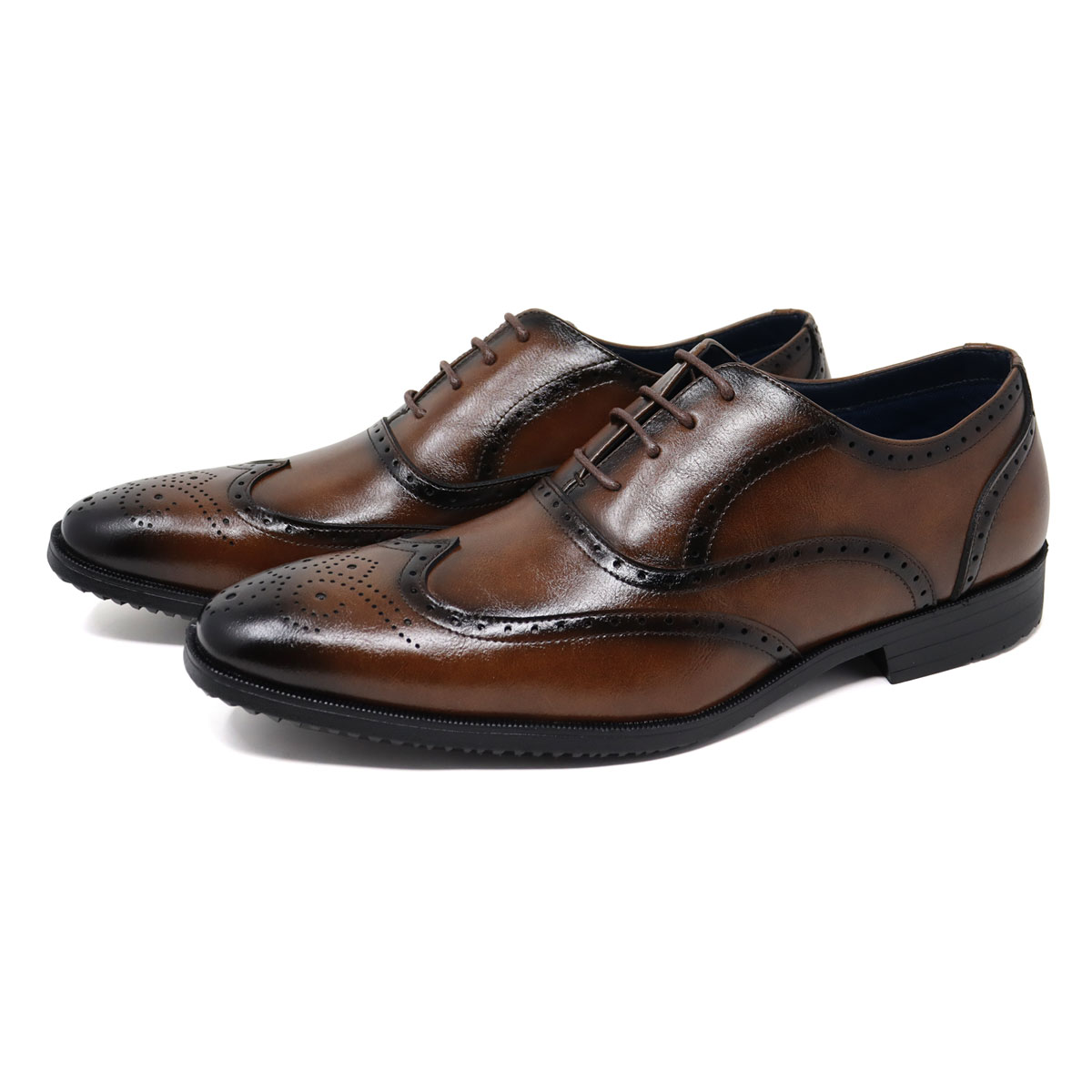 AAA+（サンエープラス） ビジネスシューズ 軽量 メンズ 革靴 黒