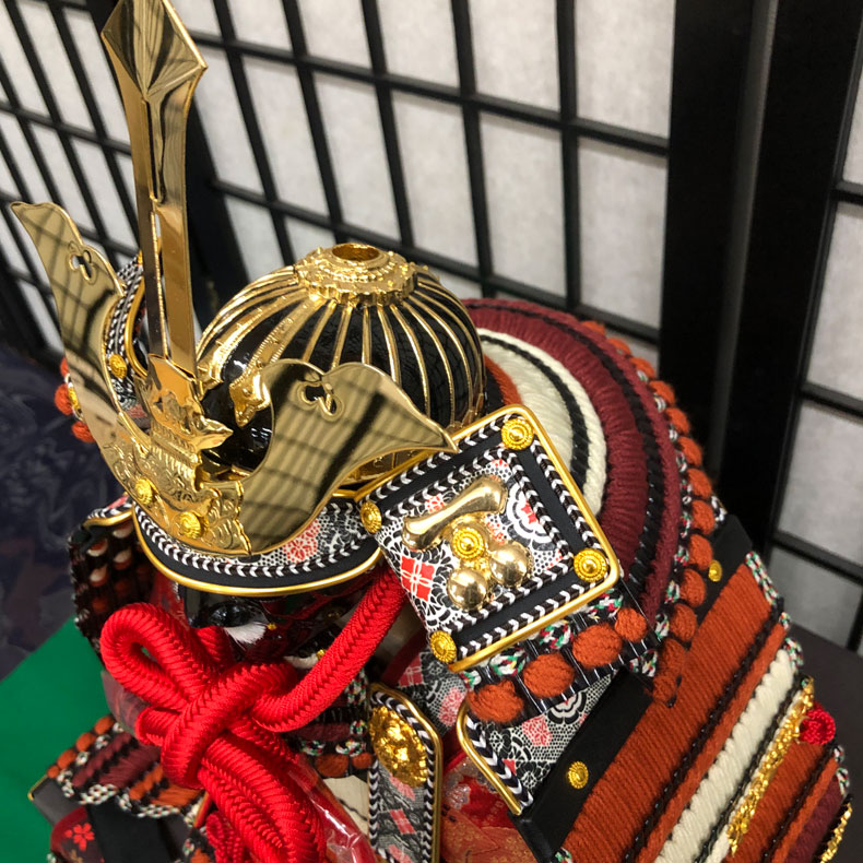 旭翠作 毛利元就公 鎧飾り 収納式 10号 鎧単品 五月節句 五月人形