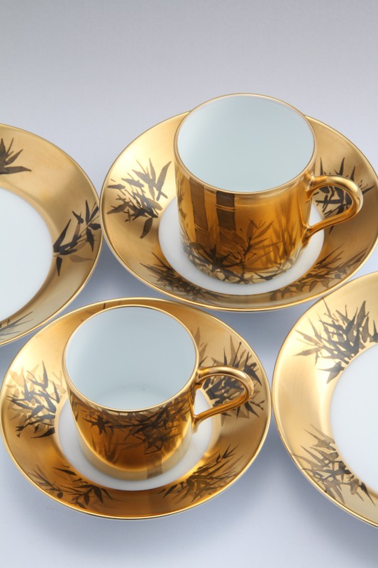 大倉陶園 加山又造 春夏秋冬デミタス碗皿コレクション（24ピースセット