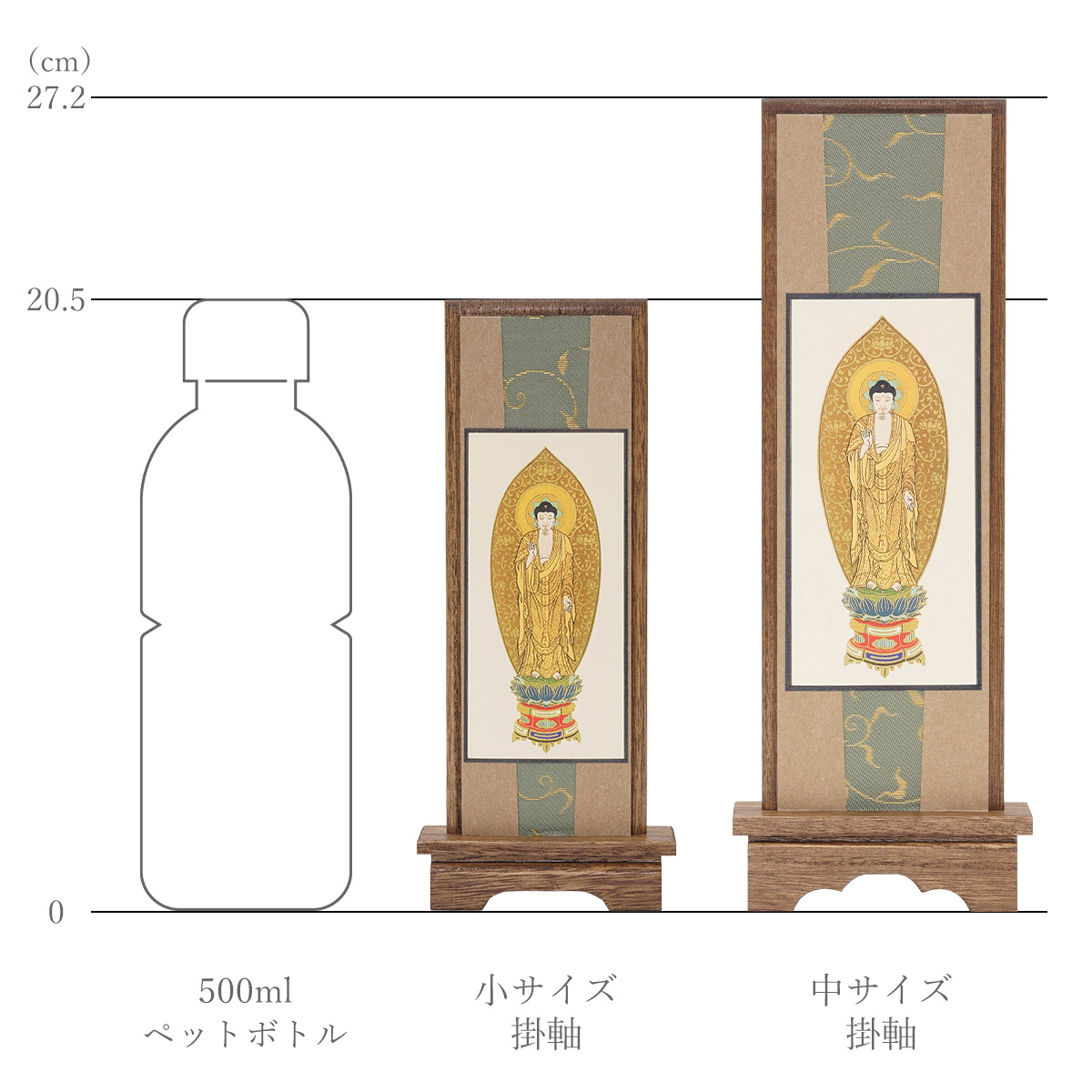 掛け軸 掛軸 仏壇 本尊 脇侍 宗派が選べる スタンド 自立 桐風 三幅