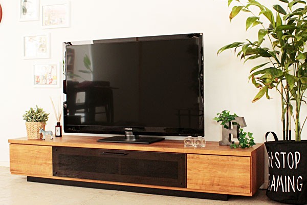 テレビ台 ローボード テレビボード ミラー 180 : 大川家具 MOKU MOKU