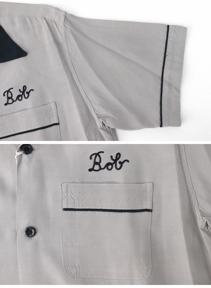 STYLE EYES（スタイルアイズ） レーヨンボウリングシャツ PIPING