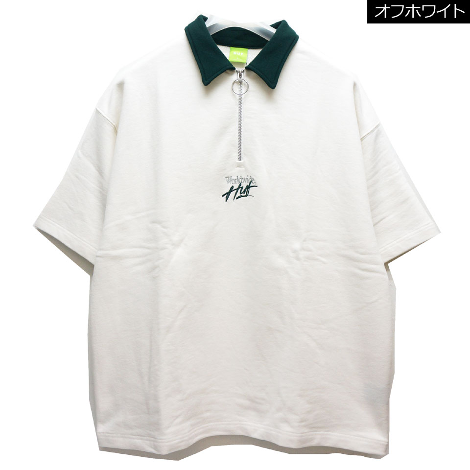 HUF（ハフ） 全3色 ハーフジップポロシャツ HUF HUF OS ZIP POLO 半袖