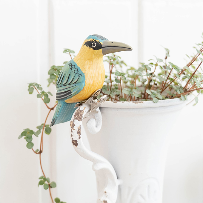 バードクリップ 木製 オブジェ インテリア アニマル 鳥 ことり 小鳥