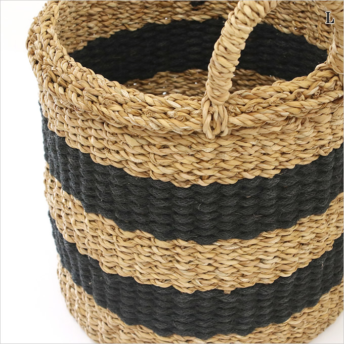 バスケット 3SET シリンダー 3個セット 水草 麻 かご カゴ 小物入れ