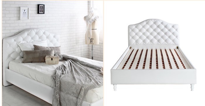 ホワイト シングル ベッド エレガントベッド シングルサイズ お洒落な