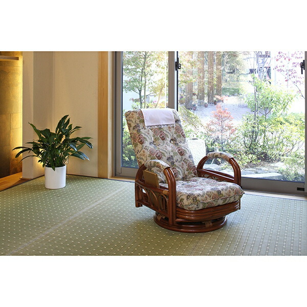 座椅子 高座椅子 リクライニング 回転 椅子 スツール いす 北欧 木製