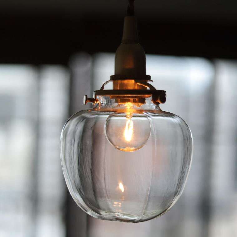 ランプシェード 3点留めペンダントライト100cm＋ガラスシェード ポム