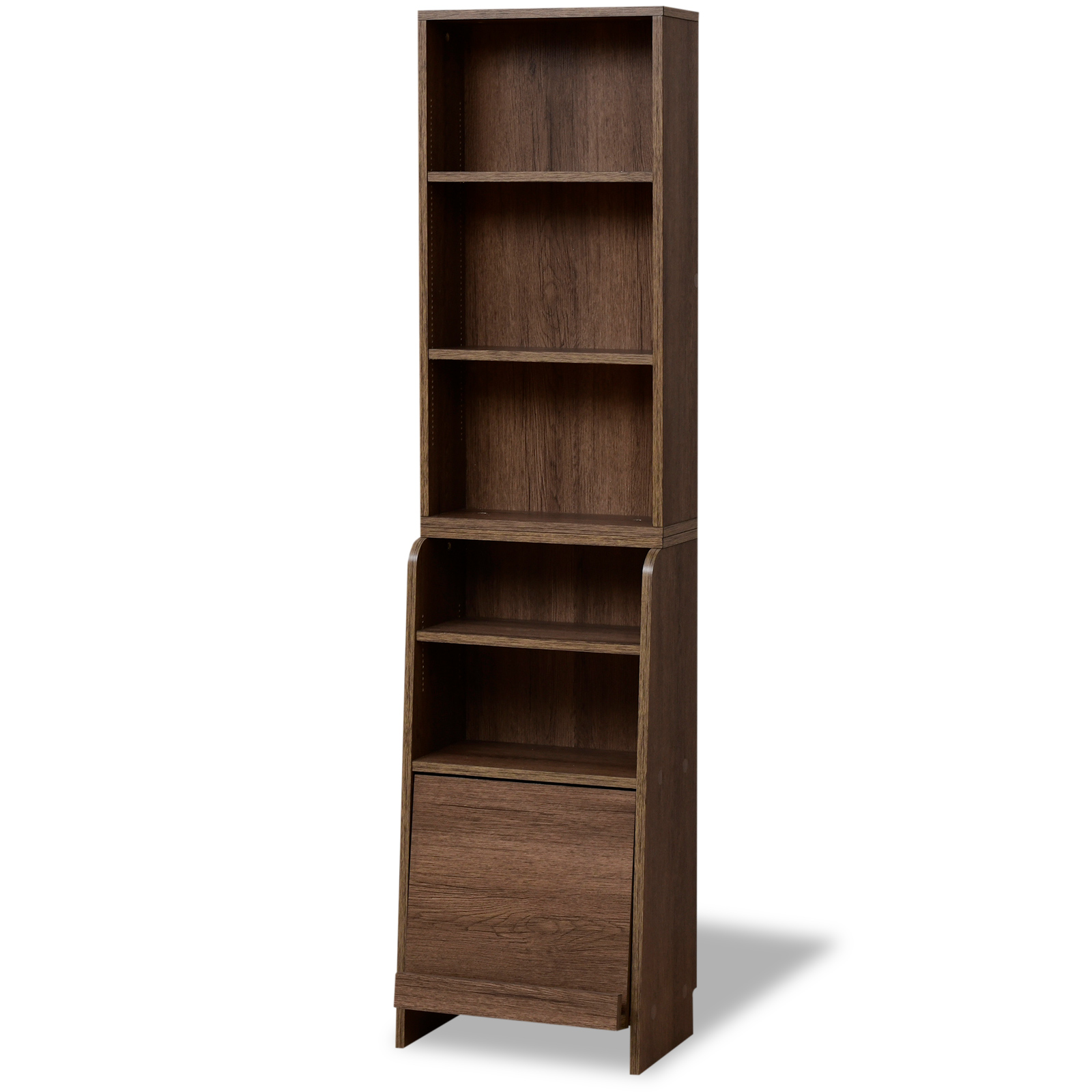 moca company Onebell 上下セット 書棚 本棚 スリム フラップ扉 幅45cm