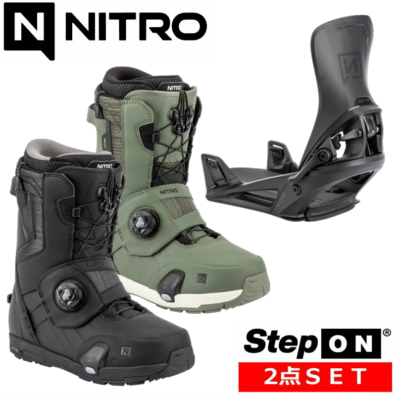 メンズ バインディング ブーツ 2点セット [MID] 25-26 NITRO STEP-ON+