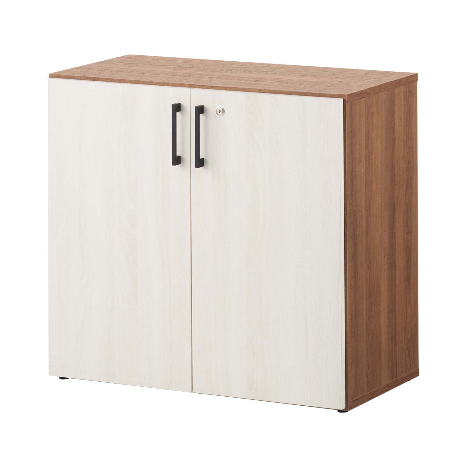 オフィスコム 法人様限定 キャビネット レモダ 木製 2段 扉付き 下置き