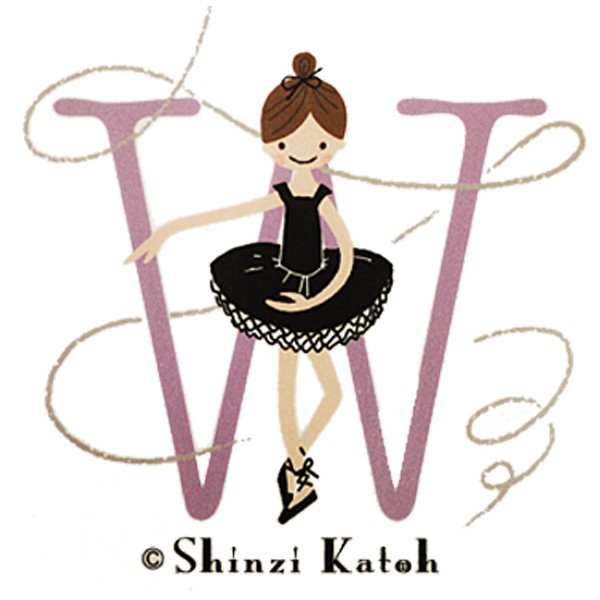 バレエ小物 Shinzi Katoh イニシャル携帯ミラー : OHANAダンスバレエ