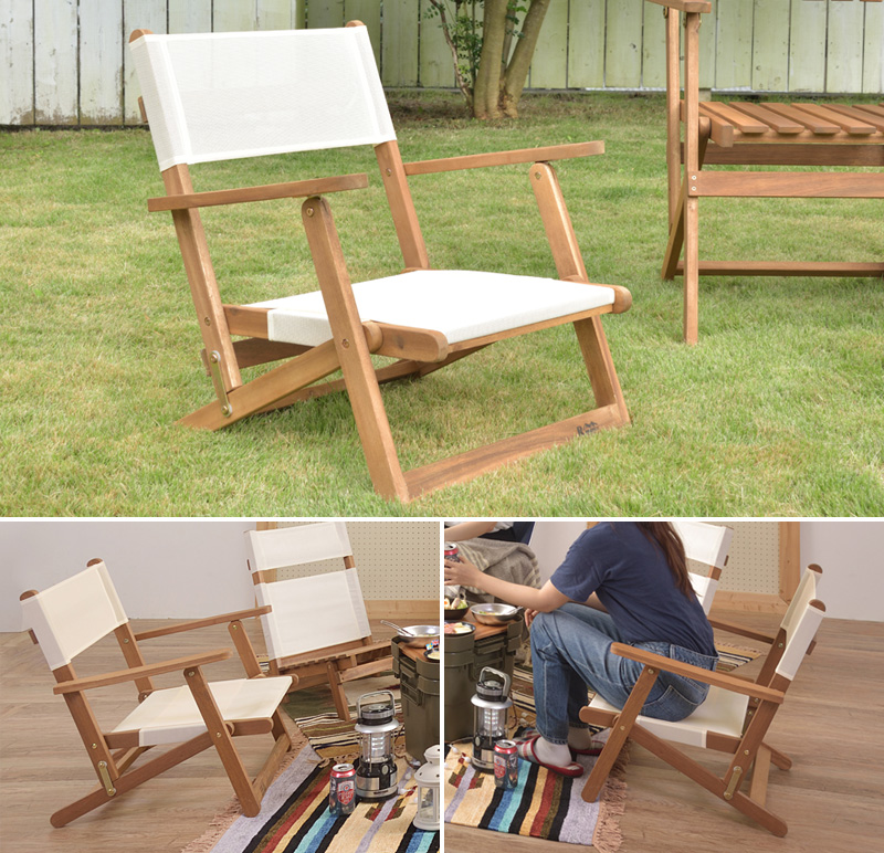 折りたたみチェア ガーデンチェアー デッキチェア 布 ファブリック