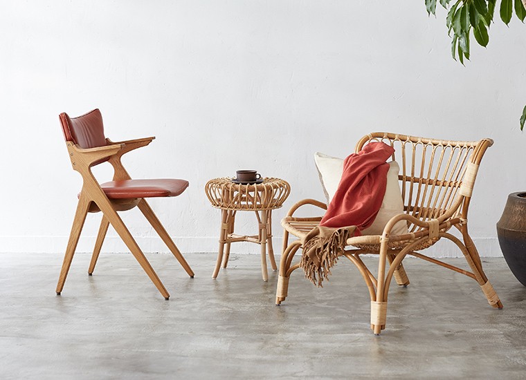 KIBIROI キビロイ VAGUE ヴァーグ KE-03 イージーチェア ラタン家具