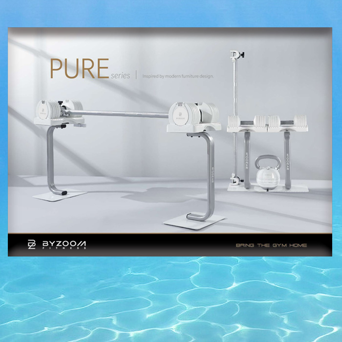 BYZOOM ホームジム7点セット Pure Series ホワイト 高耐久 おしゃれ