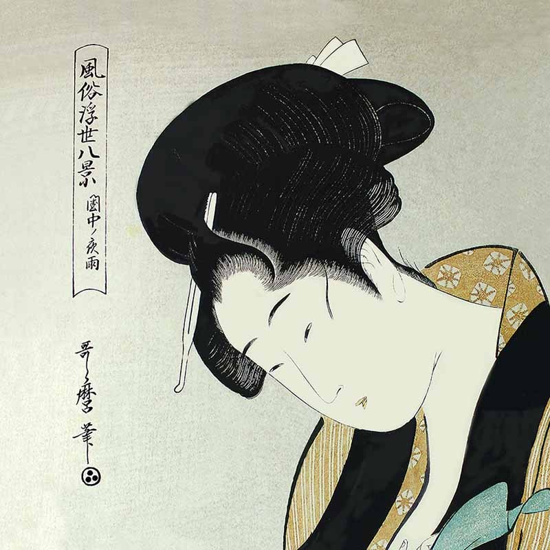 ハンカチ 喜多川歌麿 (No.20~NO.40) マイクロファイバー製