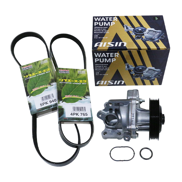 ウォーターポンプ ＆ 外ベルト 2本セット スズキ エブリイ DA64V