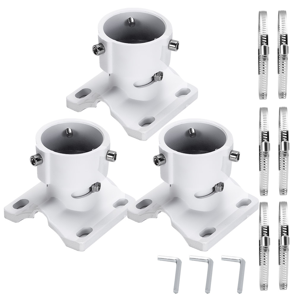 防犯カメラ ポール 3個セット 取付金具 ブラケット ドーム型 CCTV型