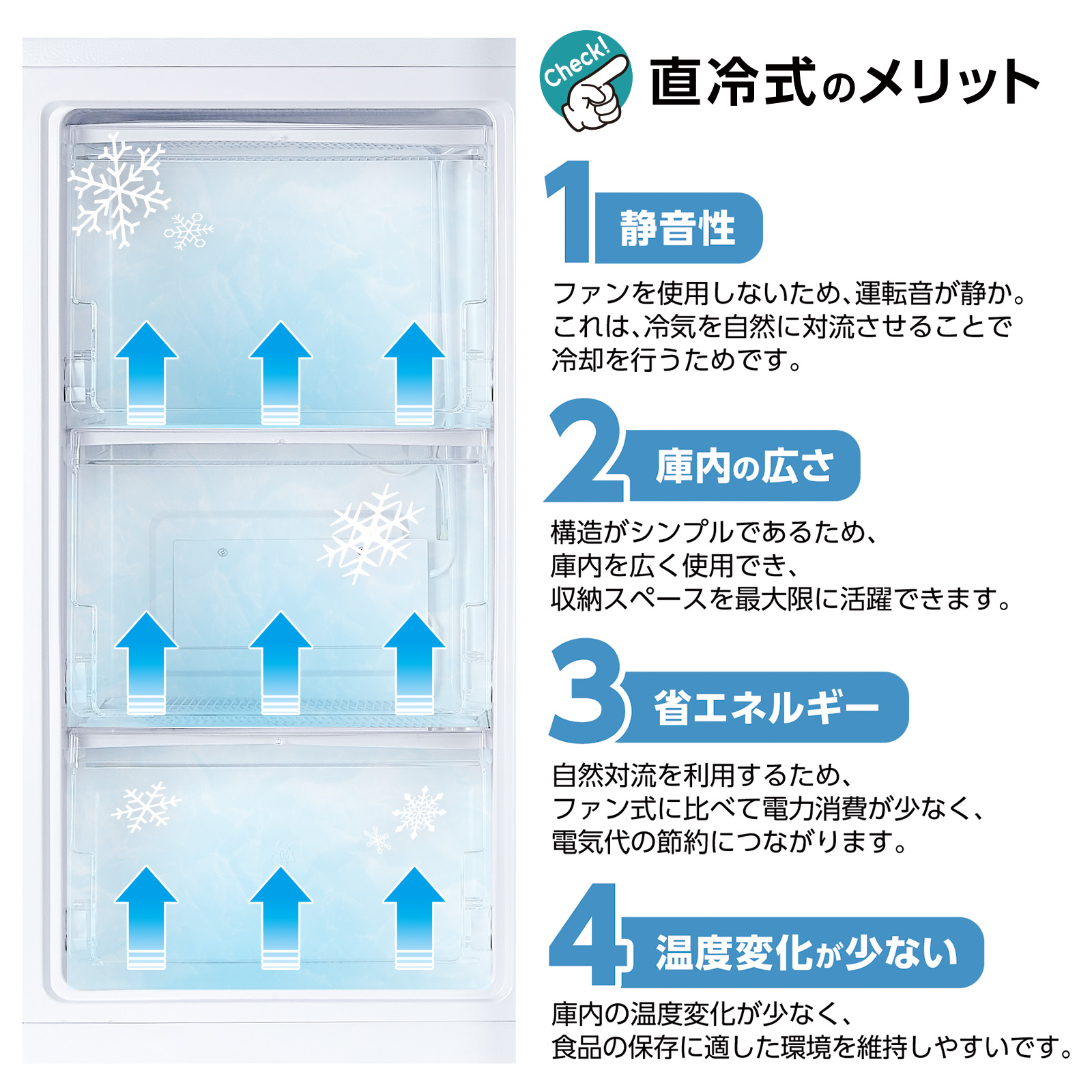 冷凍庫 小型 スリム 家庭用 省エネ 前開き 縦型 左右両開き 60L 高さ