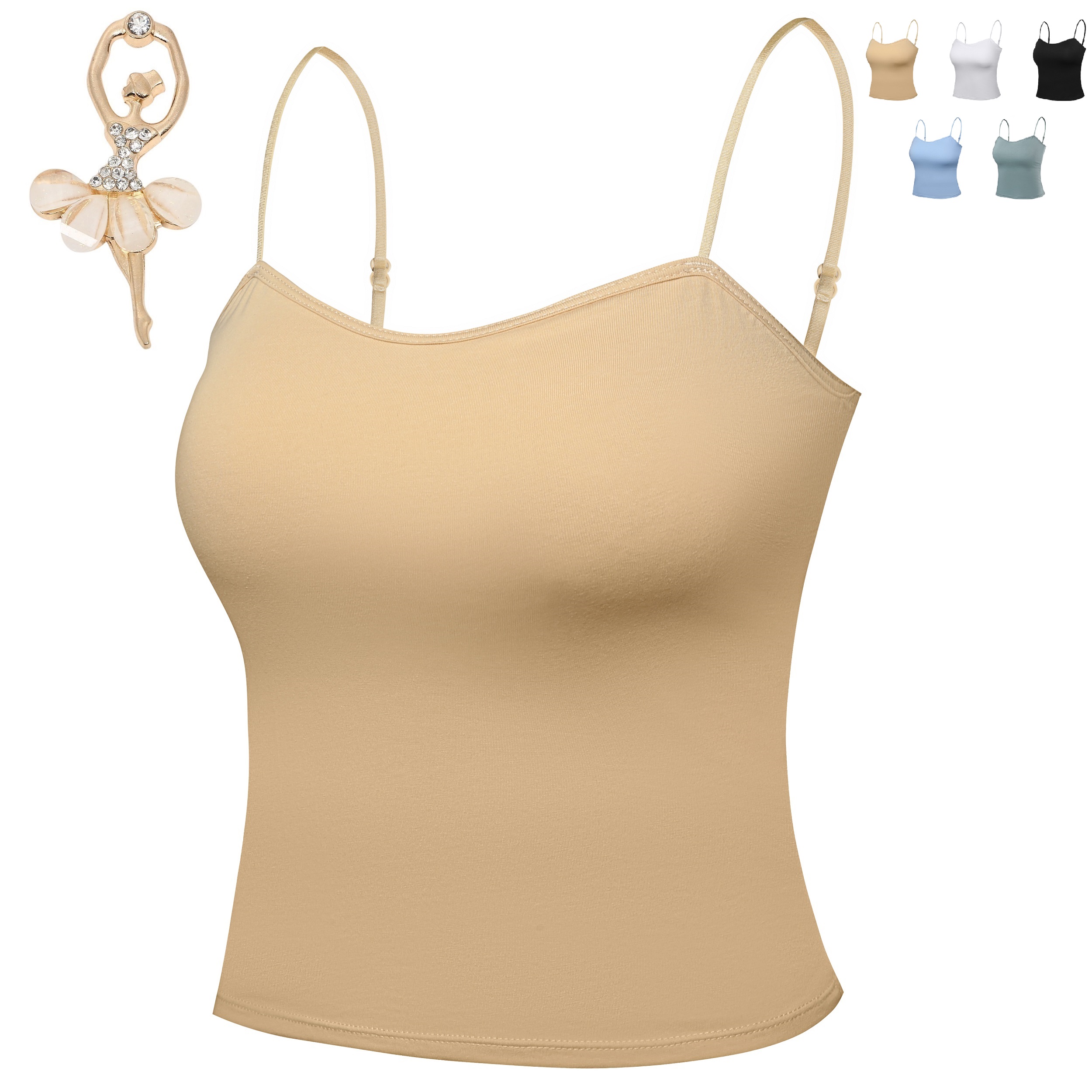 Aigoda 【Aigoda】バレエ ブラトップ 子供 大人 6色 キャミソール