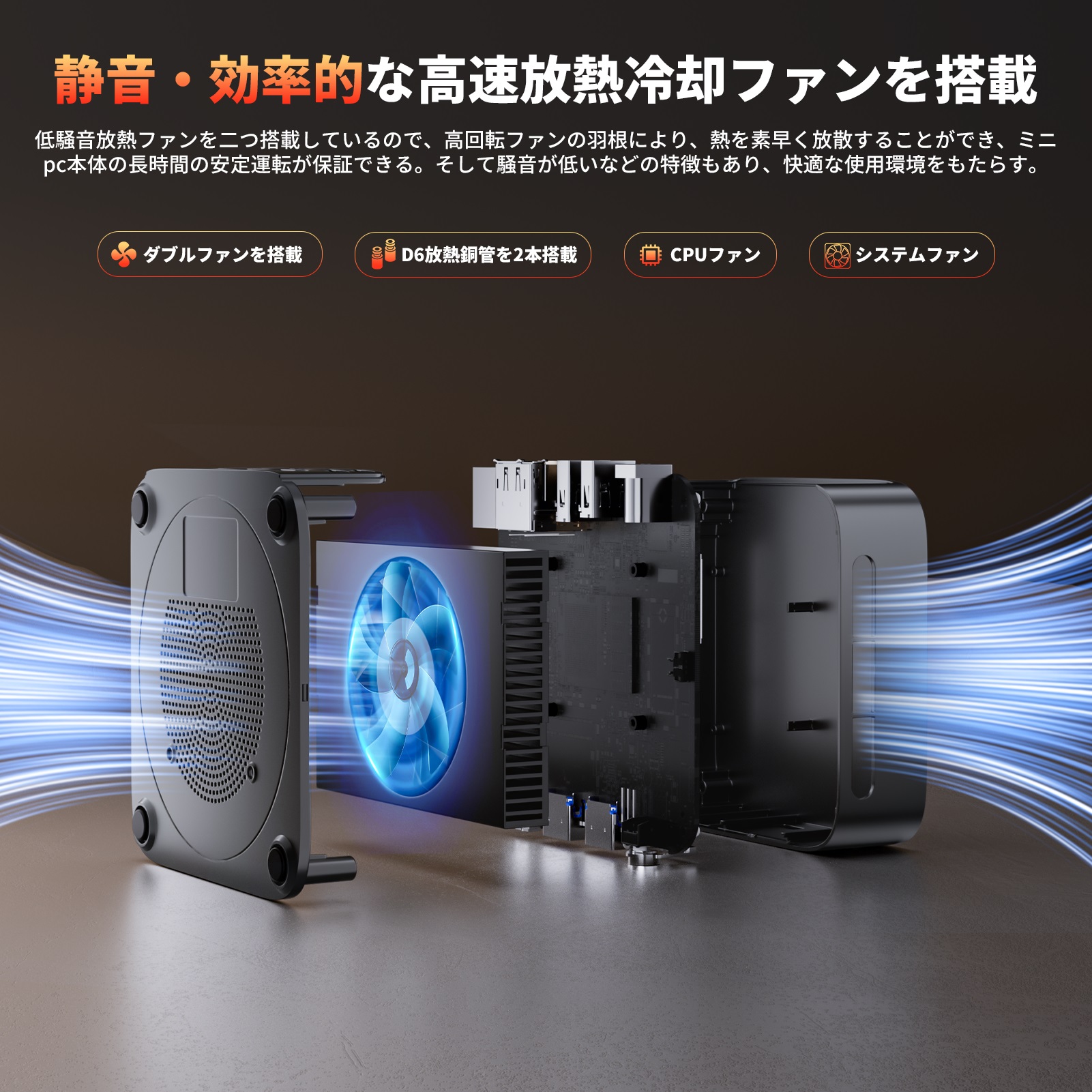 2025年最新 ミニpc AMD R5 7430U【16GB DDR4 512SSD M.2 SSD